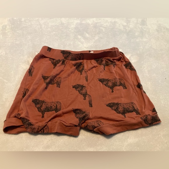 kate quinn Other - Kate Quinn Rust Shorts with Highland Cow Print